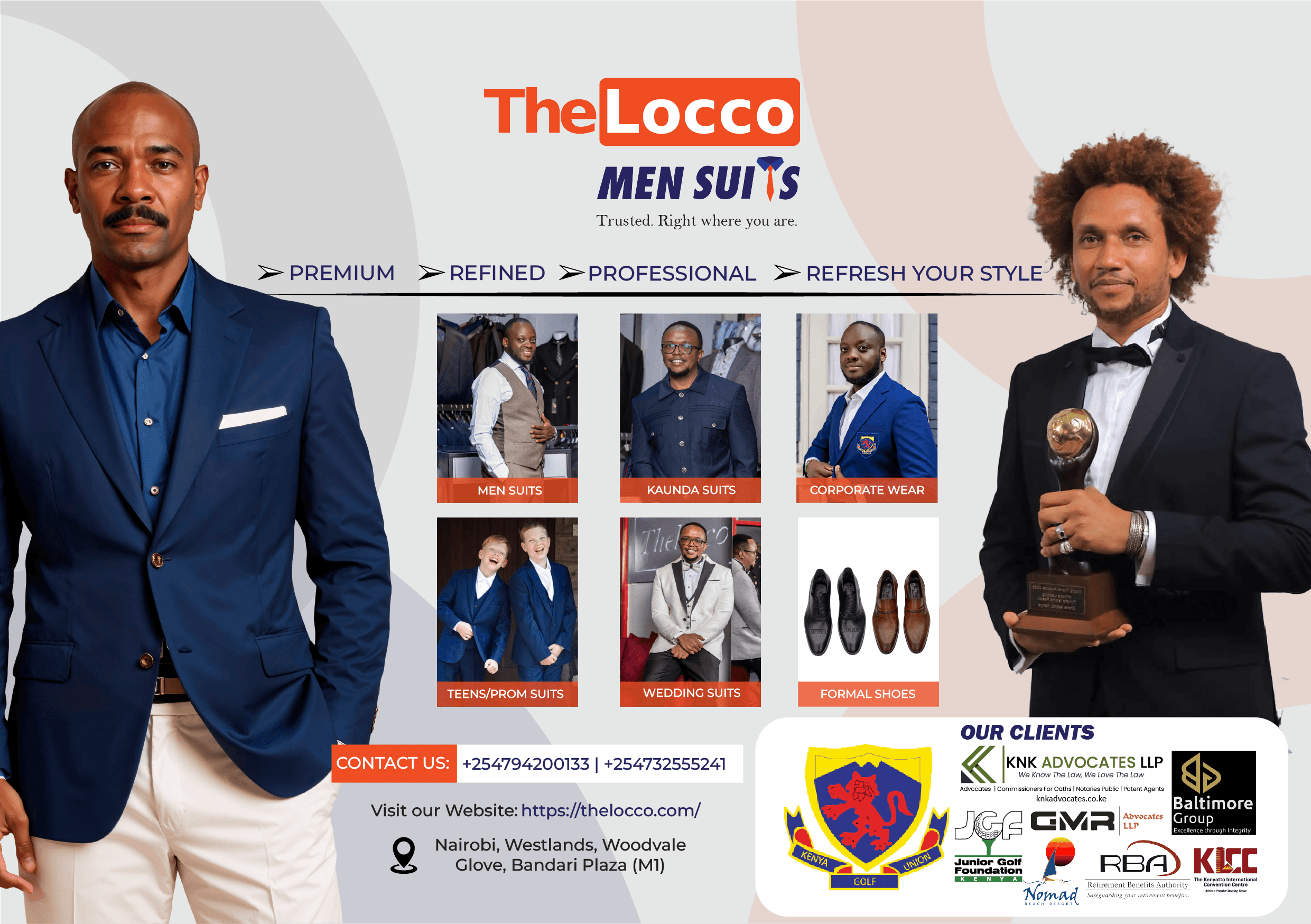 Main slider ad Thelocco Men Suits , Thelocco men shoes