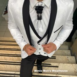 Black and White Men’s wedding suit Kenya
