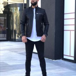 Men's Leather Jacket – Black