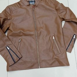 Biege Genuine Leather Jacket For Men