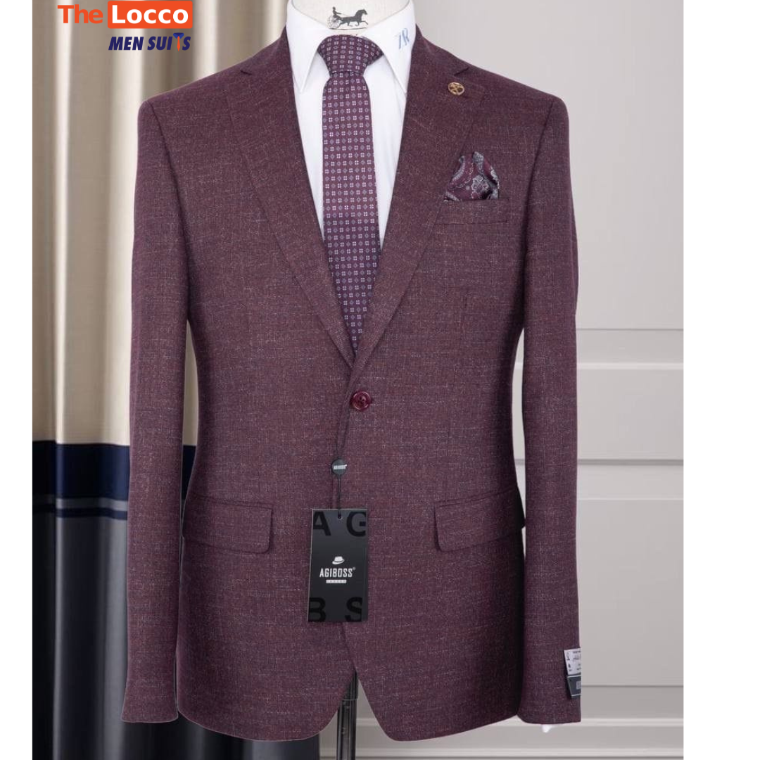 Big Size Regular Fit Blazer For Men - Maroon blazer - TheLocco